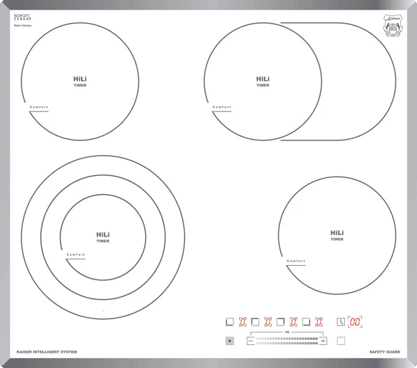 Grand Chef Gas Oven & 4 Burner Ceramic Hob Bundle (White) - Image 14