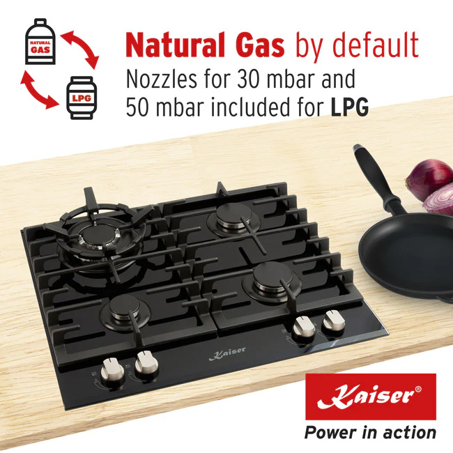 Grand Chef Gas Oven & 4 Burner Gas Hob Black Bundle - Image 12