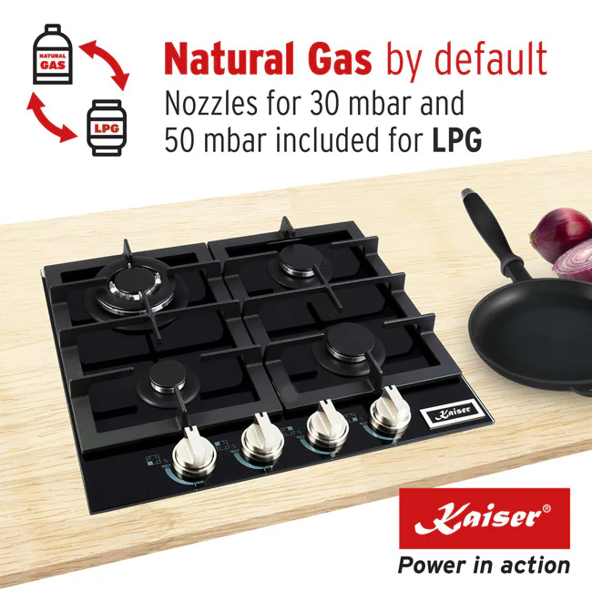 Grand Chef Gas Oven & 4 Burner Gas Hob Bundle (Black) - Image 16