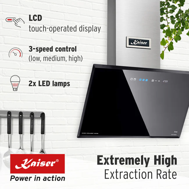 Grand Chef Gas Oven & 60cm Pro Chimney Cooker Hood (Black) - Image 14