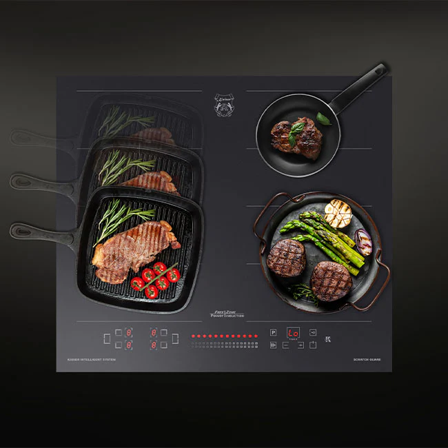 La Perle Noire 59cm Induction Hob (Black Moire) - Image 2