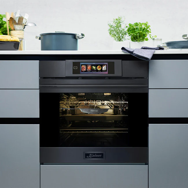 La Perle Noire 60cm Pyrolytic Oven & 90cm Induction Hob (Black Moire) - Image 3
